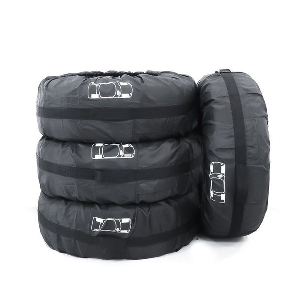 

4pcs spare tire cover case polyester winter and summer car tires storage bag automobile tyre accessories vehicle wheel protector