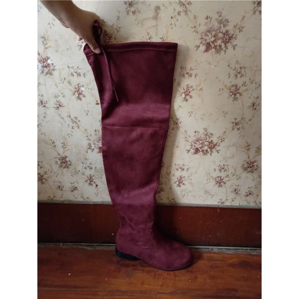 

long shoes platform women winter beautiful woman high overknee boots, Black