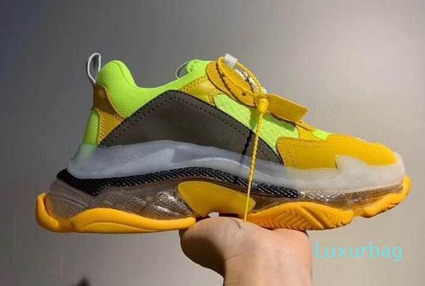 

fashion designer mens shoe triple s 3.0 f casual shoes women's combination sports shoes crystal bottom dad casual shoes 36-45, Black