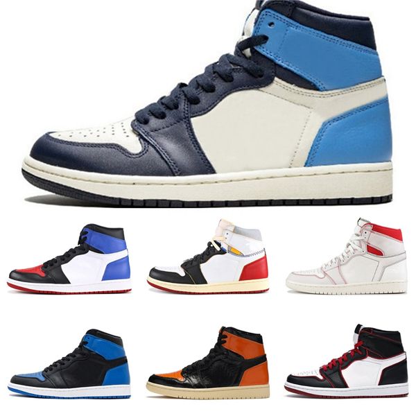 

new low 1s 1 jumpman unc pine green basketball shoes triple black royal toe pairs mens women designer sneakers 3 chicago trainers #qa330