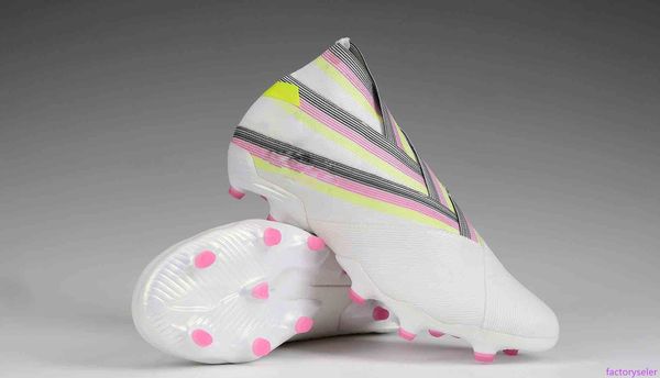 

2019 nemeziz 19.3 fg mens nemeziz 19.3 laceless tf ic soccer cleats shoes red silver outdoor football boots firm ground high size 39-45