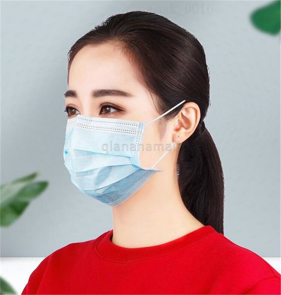 

wholesale 24 shipping hours fast face mouth 3 50pcs ply disposable dust earloops masks safe mask outlet gy3v