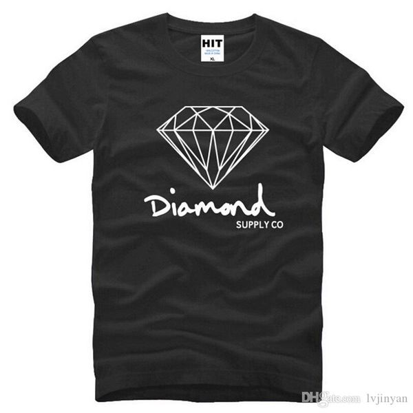 

new summer cotton mens t shirts fashion short-sleeve printed diamond supply co male tees skate brand hip hop sport clothes