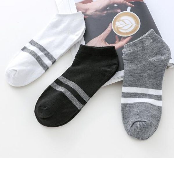 

Wholesale Summer Mens Socks Solid and Striped Boat Socks Casual Polyester Cotton Thin Sports Socks Mesh for Male 10 Pairs/ Lot