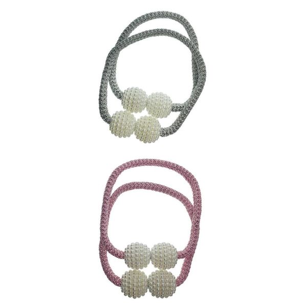 

4pcs pearl curtain tieback clips holdback for small window drapries