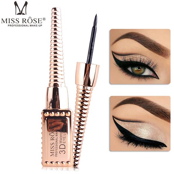 

1pc brand miss rose liquid black eyeliner gel eyes pigment waterproof fast dry eye liner pen women beauty makeup tool eyliners