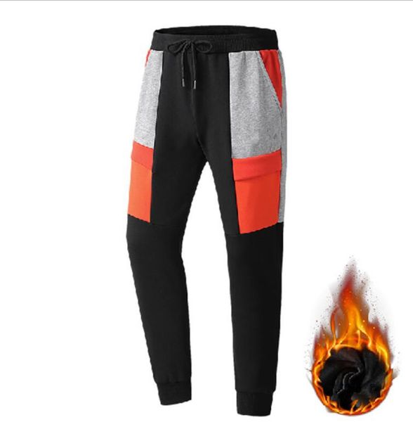 

2019 new la7738 men brand winter fleece waterproof outdoor pants soft shell trousers camp fish trekking climb hiking sport travel training, Black