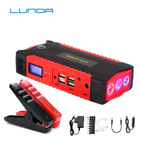 

82800mwh high power car jump starter 12v portable starting device power bank car charger for battery buster 4 usb