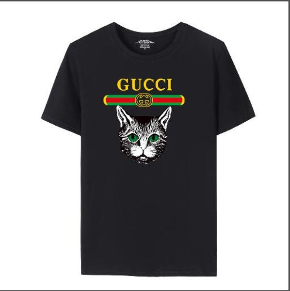 

c16 men's women'short-sleeved cotton summer printing pattern loose version of the upper body super handsome fashion trend men&#039, White