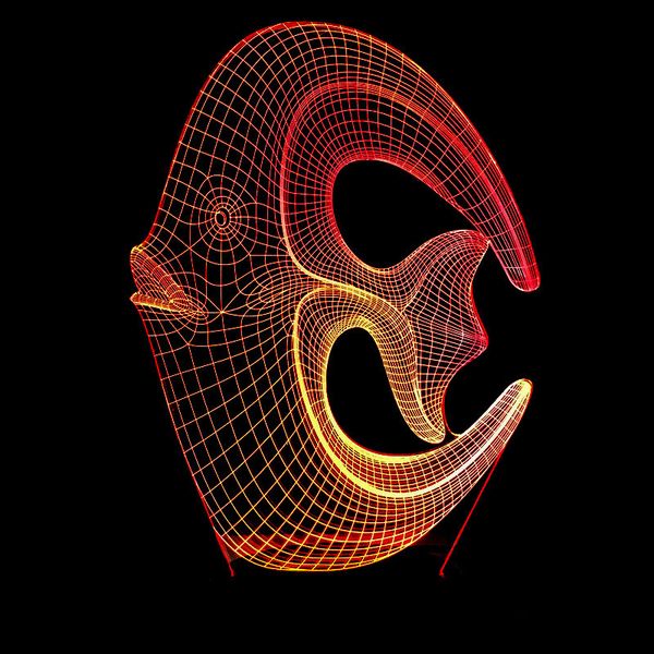 

originality colorful coral fish 3d vision lamp second gram force touch discoloration three-dimensional vision desk lamp gift lamp