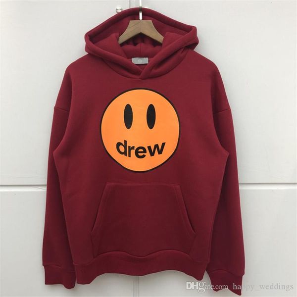 

drew house drew house пуловер толстовка мужчины женщины 1d: 1 высокое качество dh drew house фуфайки drew house толстовка, Black