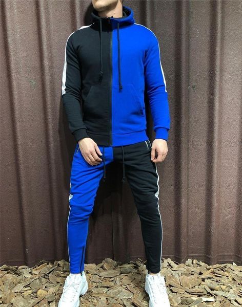 

mens designer tracksuits spring autumn sports clothing suits hoodies pants joggers 2pcs clothing sets, Gray