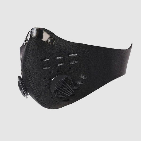 

us stock mountain road bike bicycle half face masks anti-dust cycling masks breathable activated carbon cycling running bicycle mask, Black