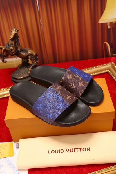 

new color paris luxury designer sliders mens womens summer sandals beach slide slippers ladies flip flops loafers sky blue chaussures-316, Black