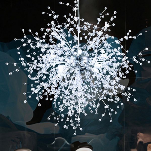 Dandelion Chandeliers Lighting For Dining Room Bedroom Exhibition Hall Living Room Led White Light Pendant Hanging Lamp Lighting Direct Pendant Lights