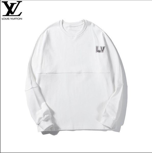 

2019 men and women lvwinter new fashion sports sweater printing short-sleeved embroidered cotton men's sweater -29, Black