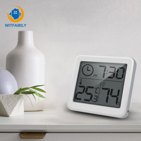 

mini large lcd screen digital temperature humidity display alarm clock of home bedroom decoration lcd large number table