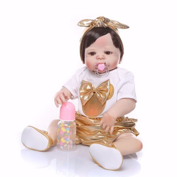 

bebe reborn new arrival 55 cm silicone full body reborn doll real life golden princess baby doll gift for kid xmas gift