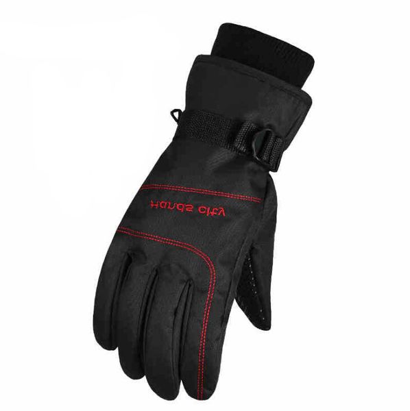 

ski gloves winter men and women thickened plus velvet warm cold riding windproof waterproof non-slip cotton gloves