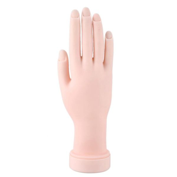 

1pcs flexible soft flectional mannequin model painting practice tool nail art fake hand for training nail salon, Red;gold