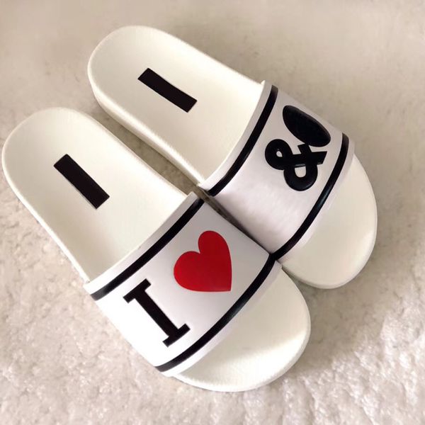 

fashion slide sandals causal non-slip summer huaraches slippers flip flops slipper women classical fenty white black letter slippers women&#