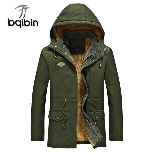 

new winter jacket men 100% cotton windproof outwear fleece warm parkas men hooded man coat plus size 4xl j559, Black
