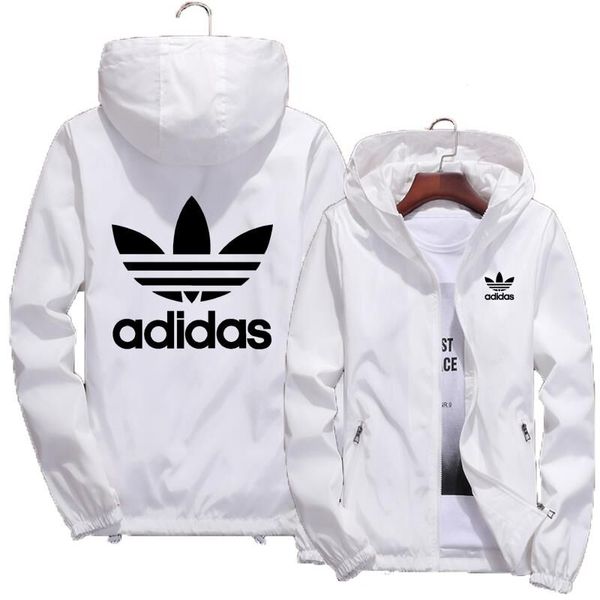

xxl adidas fashion brands mens jackets coat autumn hooded designers jacket with letters windbreaker zipper hoodies for men sportwear, Black;brown
