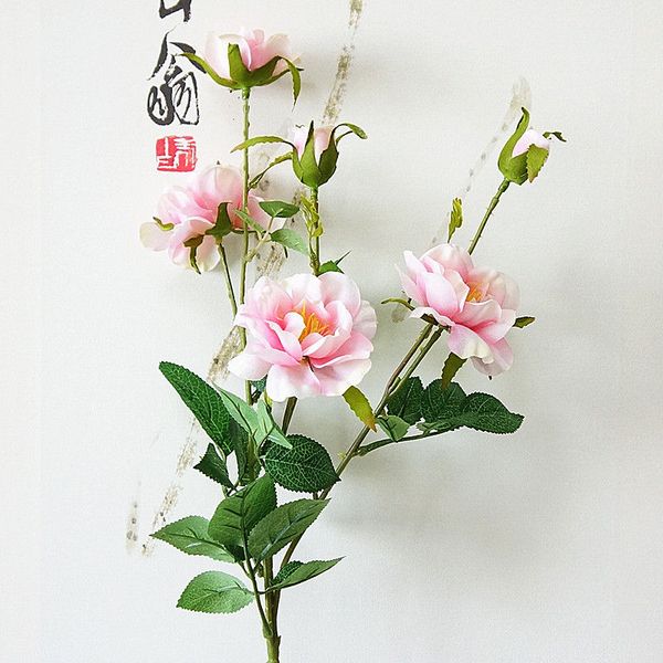 

6 heads ice and snow rose flower silk artificial flowers home decoration wedding pgraphy decoration fleur artificielle