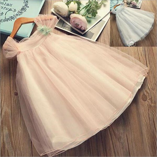 

2019 girls dress korean summer mesh suspender a line princess baby girl dresses kids designer clothes kids boutique children clothing, Red;yellow