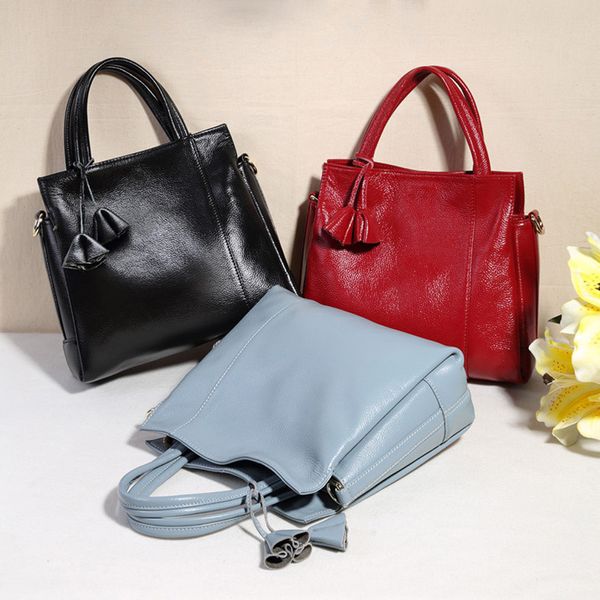 

2019 new fashion leather soft large capacity lychee pattern women's handbag one shoulder slant span bag