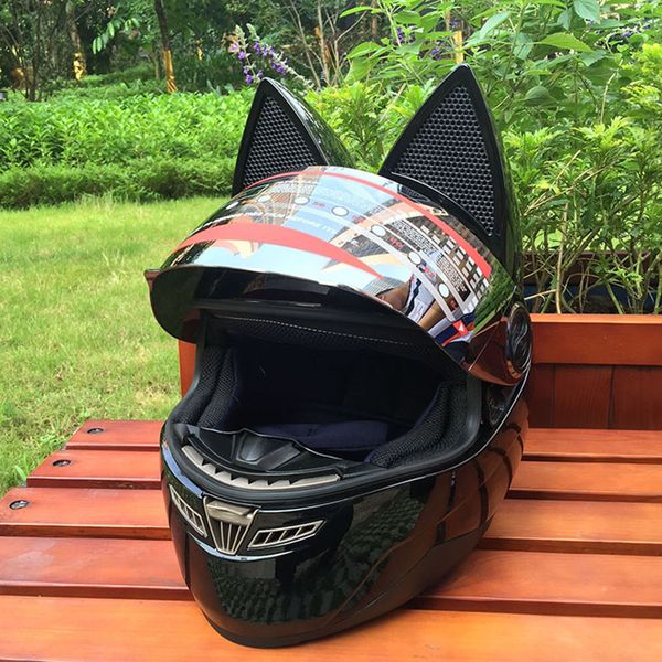 

motorcycle helmet women helmet ear black personality ece certificate full face motor