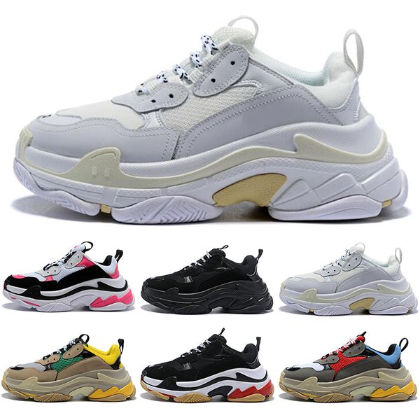 

New designer Paris 17FW Triple s Sneakers for men women black red white green Casual Dad Shoes tennis luxury increasing shoe