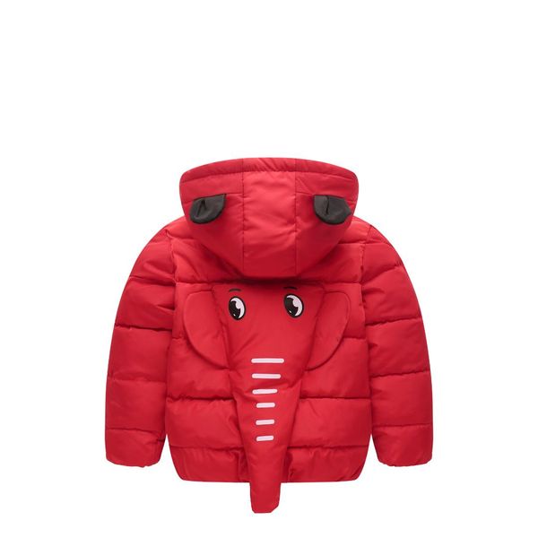 

korean kids down jacket cut 3d cartoon elephant toddler children winter jacket coat boy's winter cotton padded size 2-8, Blue;gray