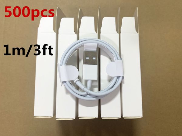 

500pcs 7 generations original oem quality 1m 3ft usb data sync charge phone cable with retail package new
