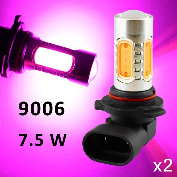 

fit for car day running light part led 9006 hb4 9006hp 9006xs 9012 auto fog light lamp projector purple pink chip bulb trim