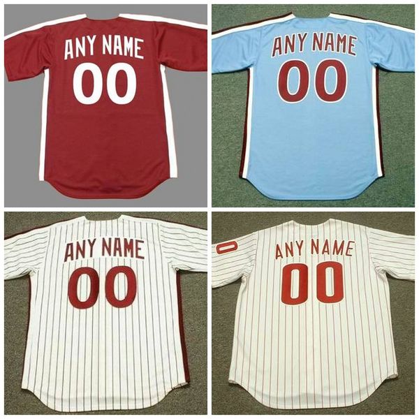 

Philadelphia Custom Phillies 1979 1980's Vintage Baseball Jersey Any Number Any Name All Stiched Men Women Youth