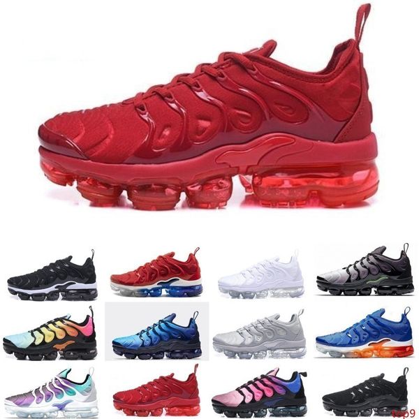 

2019 сша game royal tn plus конструктор sneaker кроссовки тройной черный белый фиолетовый volt щепка градиент мужчины женщина алюминиевый за