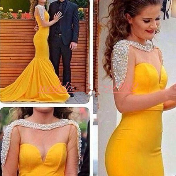 

elegant illusion mermaid african evening dresses beaded long sleeve pageant dubai formal party plus size prom pageant gowns celebrity, Black;red