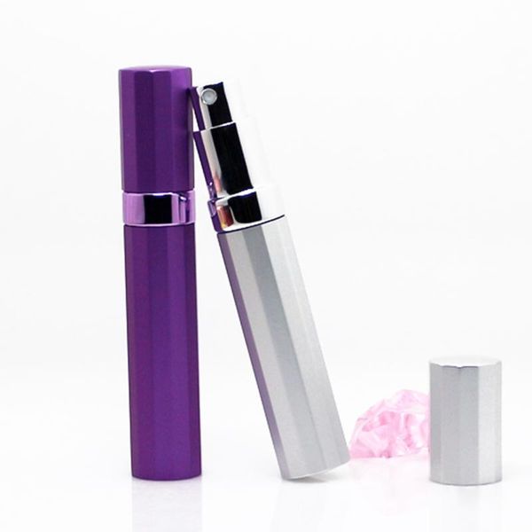 

12-sided diamond perfume bottle 8ml electrochemical aluminum perfume tube sub-bottle empty bottle glass