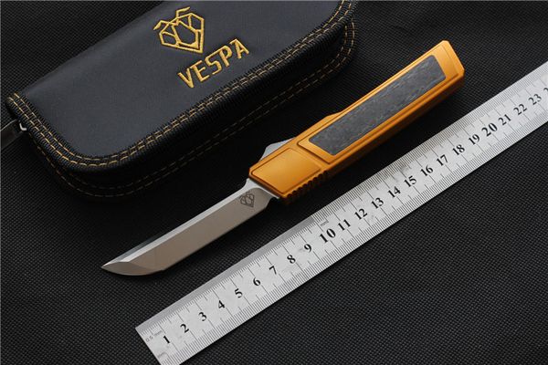 

Высокое качество VESPA Ripper Knife Blade: D2 (Satin) Ручка: 7075Алюминий + CF, Открытый кемпинг ножи для выживания EDC инструменты