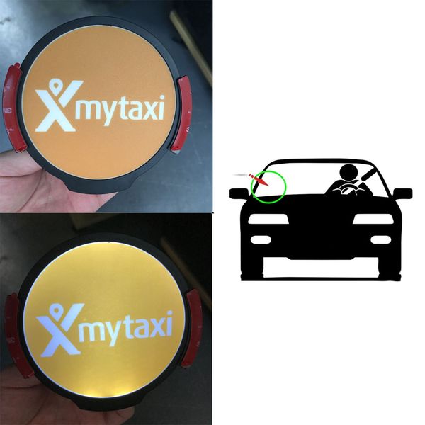 

2019 new my taxi logo glowing decal car wireless gift for drivers diy light sign