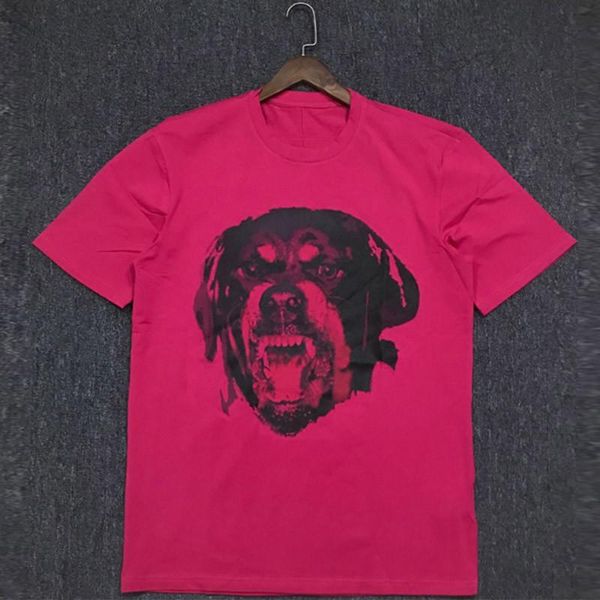 

20ss роскошные мужские дизайнерские футболки летние повседневные короткие рукава высокое качество собака печати мужчины женщины черные тройн, White;black