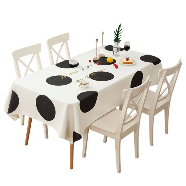 

new nordic thick cotton linen art tablecloth waterproof and oilproof anti-scalding disposable table cloth table coffee mat to map custom