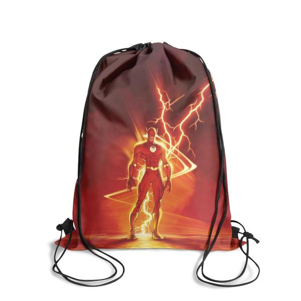 

the flash (barry allen) dc comics red fashion sports belt backpack,design cool suitable for adjustable logo red running movie logo dc