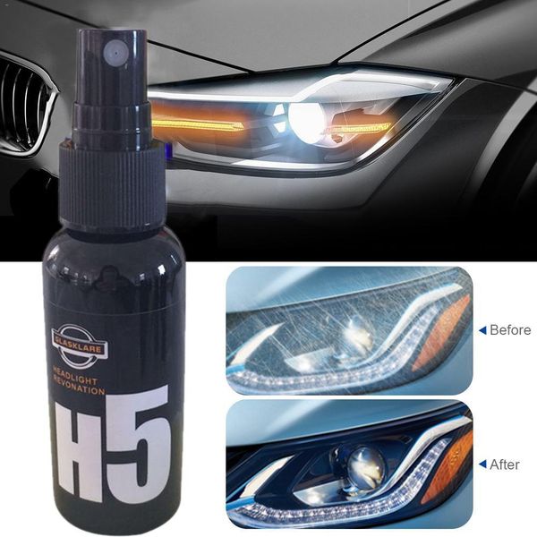 

50ml auto cleaning window cleaner car accessories repair kit headlight agent bright white headlight repair lamp transformation