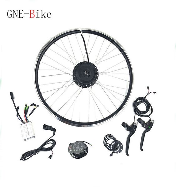 

gne 36v 350w brushless gear hub motor electric bike bicycle kit front wheel battery ebike conversion kit with tc900s led display