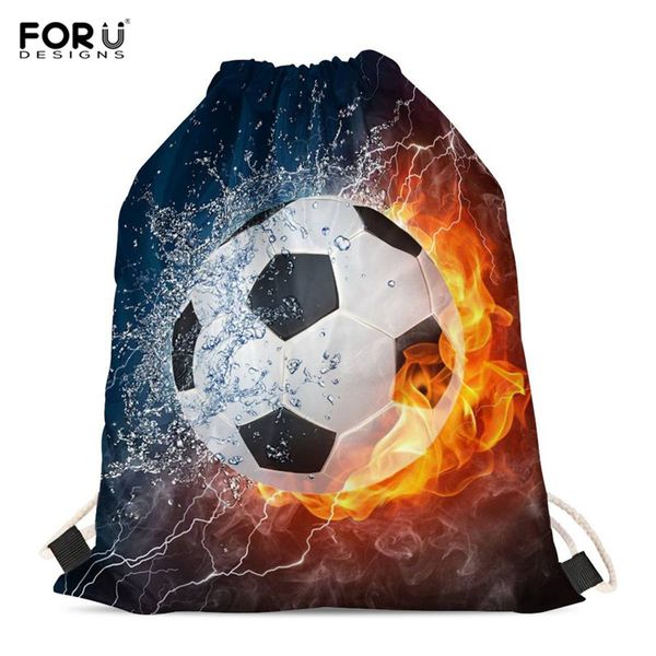 

forudesigns funny football baseball printed teen girls boys drawstrings bag softback storage backpacks fashion travel women bags