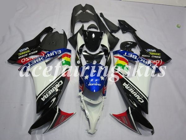 

4 gifts new abs motorcycle full fairings set fit for kawasaki ninja zx-10r zx10r 2008 2009 2010 08 09 10 10r black white