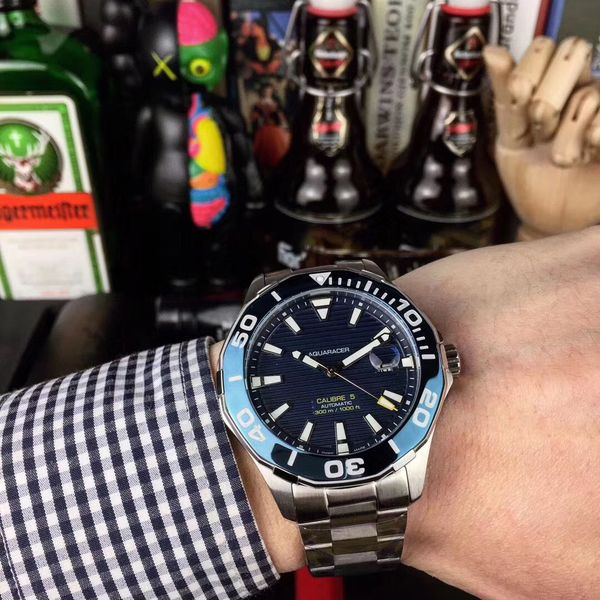 

41мм из нержавеющей стали Складной пряжка черный автоматические механические Муж