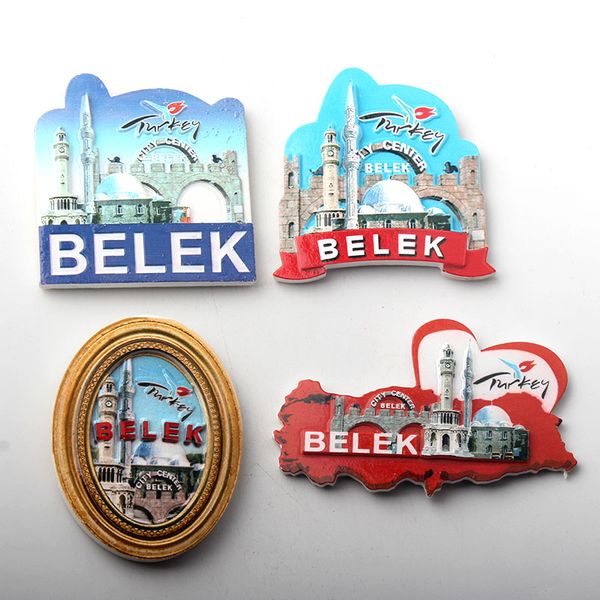 

city center belek turkey resin fridge magnet creative 3d refrigerator magnet tourist souvenirs home decoration